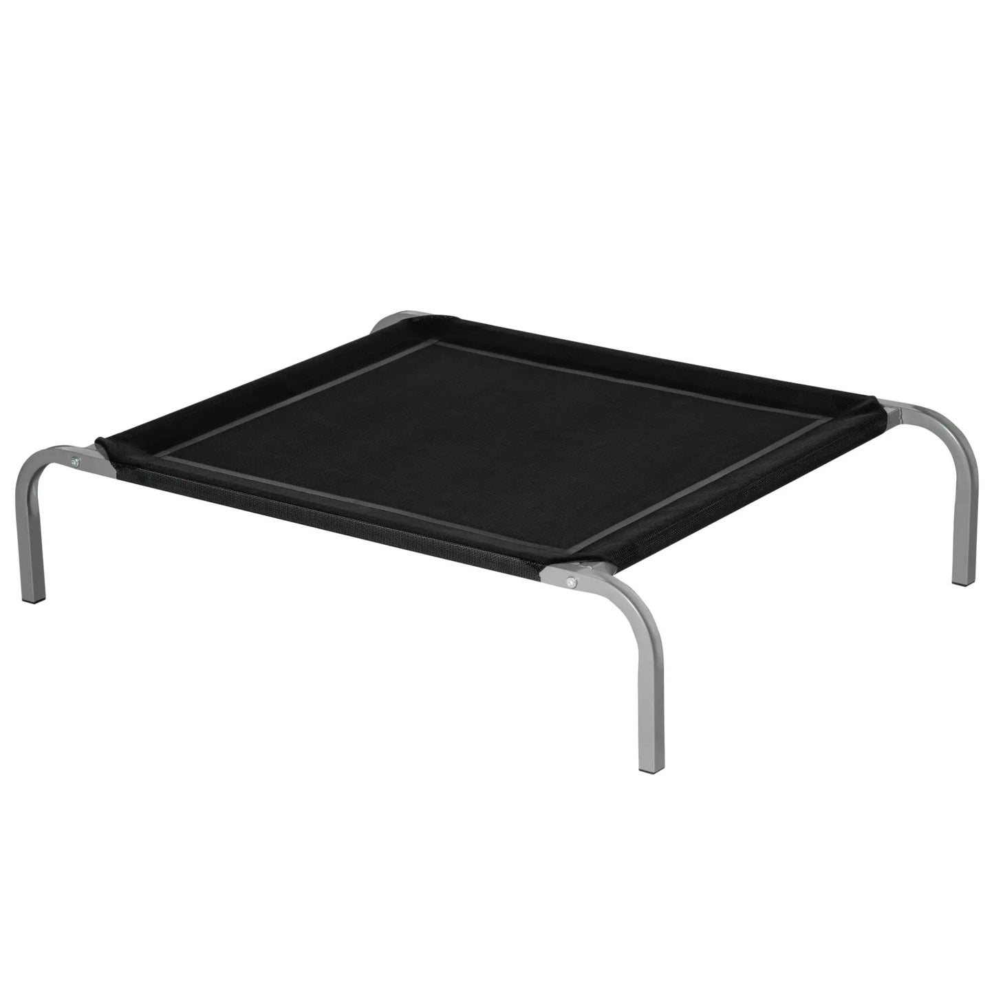Cama elevada para perros STANDFORD, transpirable con soporte en acero 90x65x20cm color negro