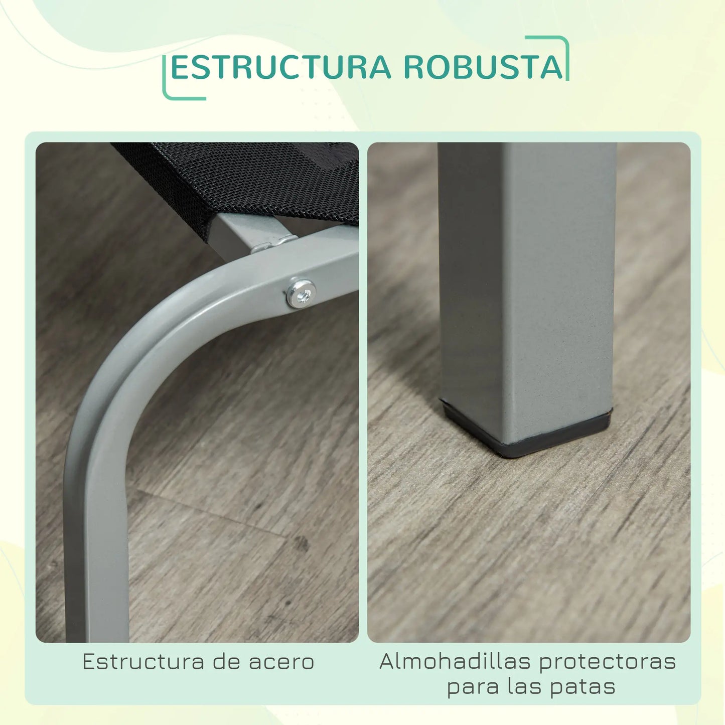 Cama elevada para perros STANDFORD, transpirable con soporte en acero  90x65x20cm color negro