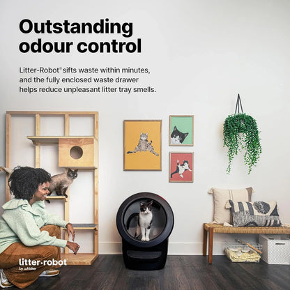 Litter-Robot 4 Automatic Self-Cleaning Cat Litter Box, Black