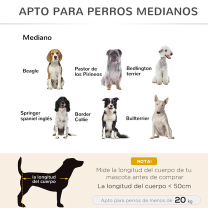 Cama elevada para perros STANDFORD, transpirable con soporte en acero  90x65x20cm color negro