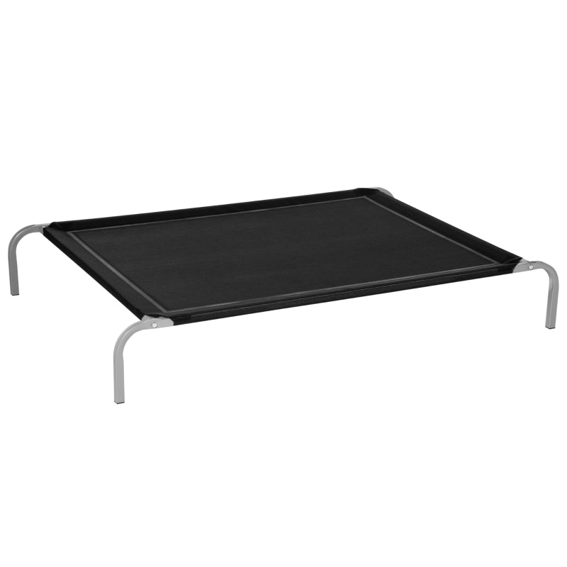 Cama elevada para perros STANDFORD, transpirable con soporte en acero  90x65x20cm color negro