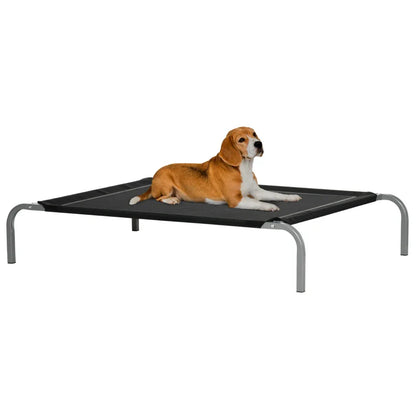 Cama elevada para perros STANDFORD, transpirable con soporte en acero  90x65x20cm color negro