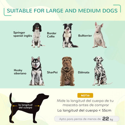 Cama elevada para perros STANDFORD, transpirable con soporte en acero  90x65x20cm color negro