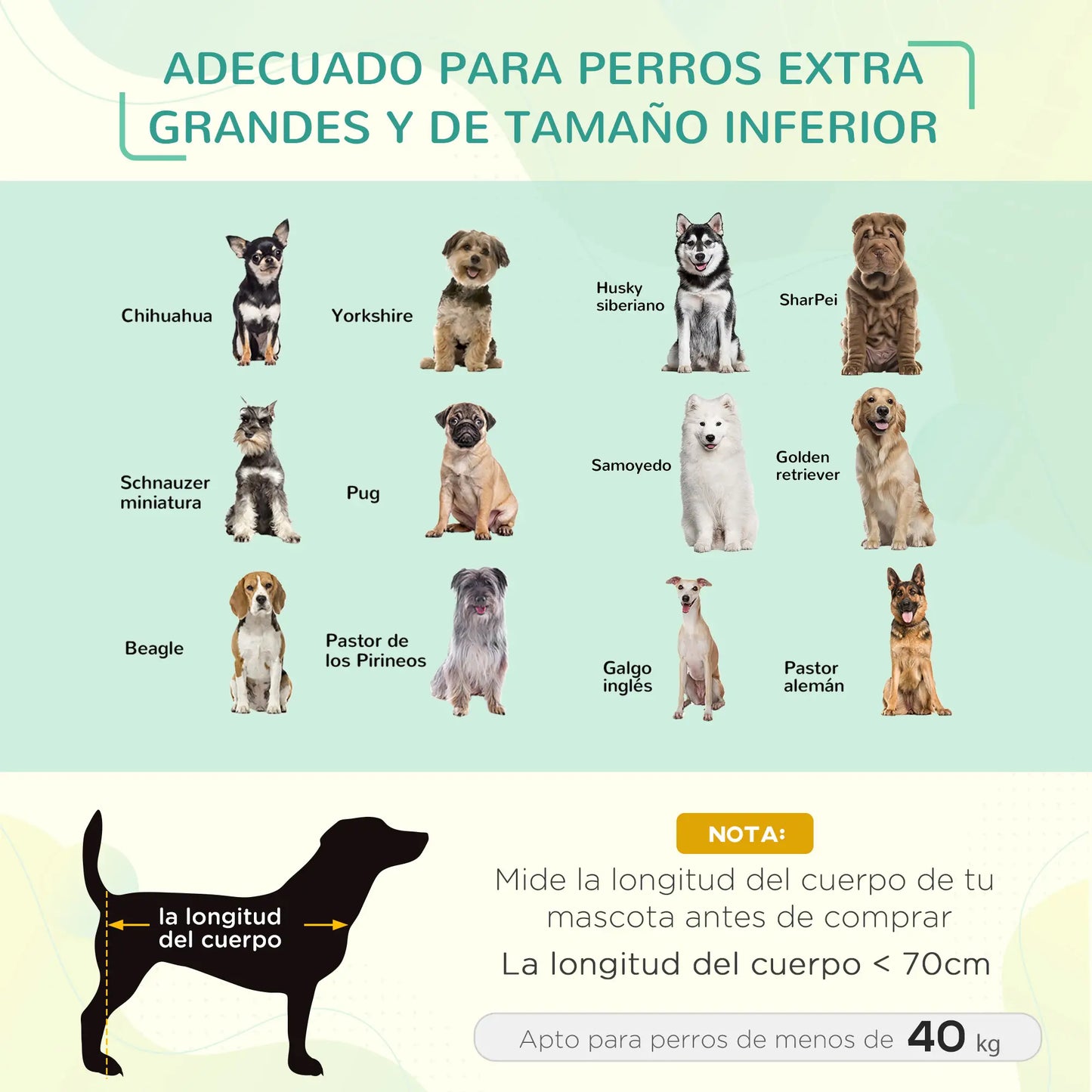 Cama elevada para perros STANDFORD, transpirable con soporte en acero  90x65x20cm color negro