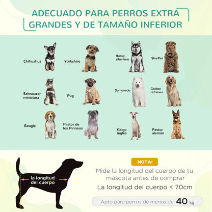 Cama elevada para perros STANDFORD, transpirable con soporte en acero  90x65x20cm color negro